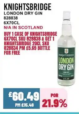 Bestway KNIGHTSBRIDGE London dry gin offer