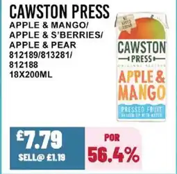 Bestway CAWSTON PRESS Apple & mango/ apple & s'berries/ apple & pear offer
