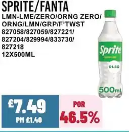 Bestway SPRITE/FANTA Lmn-lme/zero/orng zero/ orng/lmn/grp/f'twst offer
