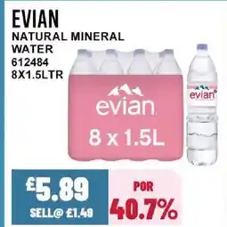 Bestway EVIAN Natural mineral water offer
