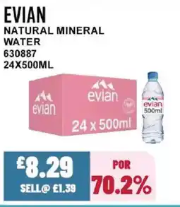 Bestway EVIAN Natural mineral water offer
