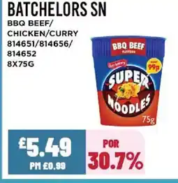 Bestway BATCHELORS SN Bbq beef/ chicken/curry offer