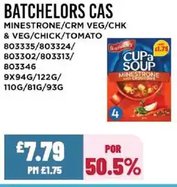 Bestway BATCHELORS CAS Minestrone/crm veg/chk & veg/chick/tomato offer