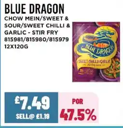 Bestway BLUE DRAGON Chow mein/sweet & sour/sweet chilli & garlic - stir fry offer