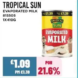 Bestway TROPICAL SUN Evaporated milk offer