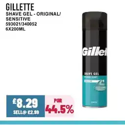 Bestway GILLETTE Shave gel - original/ sensitive offer