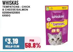Bestway WHISKAS Tempations - chick & cheese/salmon offer