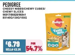 Bestway PEDIGREE Cheesy nibbs/chewy cubes/ chewy slices offer