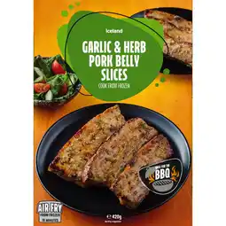 Iceland Iceland Garlic & Herb Pork Belly Slices 420g offer