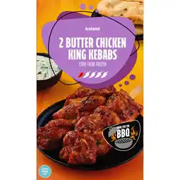 Iceland Iceland 2 Butter Chicken King Kebabs 450g offer