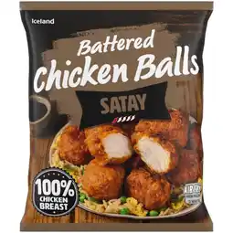 Iceland Iceland Satay Battered Chicken Balls 490g offer