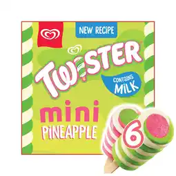Iceland Twister Mini Pineapple Ice Cream Lollies 6 x 50ml offer
