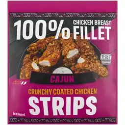 Iceland Iceland Cajun Crunchy Coated Chicken Strips 500g offer