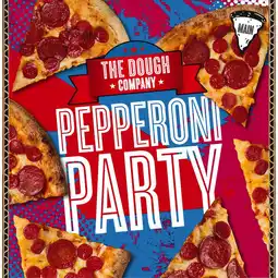 Iceland The Dough Company Pepperoni Party Pizza 445g offer