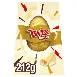 Iceland Twix White Chocolate & Caramel Biscuits XL Easter Egg 212g offer