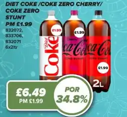 Bestway Diet coke/coke zero cherry/ 833706, 832071 stunt offer