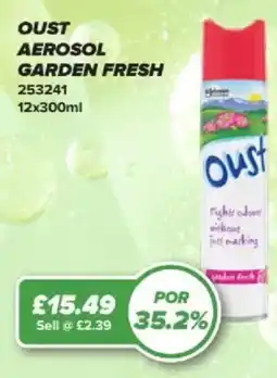 Bestway Oust aerosol garden fresh offer