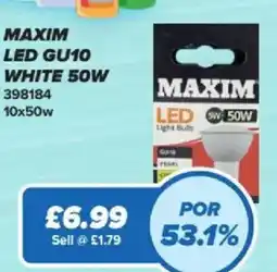 Bestway Maxim led gu10 white 50W offer