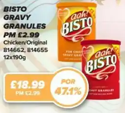 Bestway Bisto gravy granules Chicken/Original offer