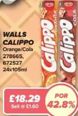 Bestway WALLS CALIPPO Orange/Cola offer