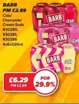 Bestway BARR Cola/ Cherryade/ Cream Soda offer