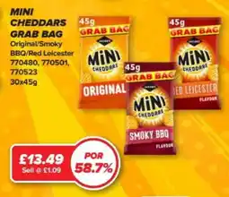 Bestway MINI CHEDDARS Grab bag Original/Smoky BBQ/Red Leicester offer