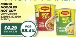 Bestway Maggi noodles hot cup Curry/Chicken offer