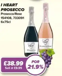 Bestway I HEART PROSECCO Prosecco/Rose offer