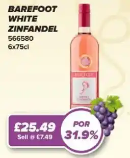 Bestway Barefoot white zinfandel offer
