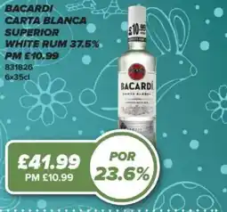 Bestway BACARDI Carta blanca superior white rum 37.5% offer