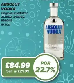 Bestway ABSOLUT Vodka Original/Lime/Citron offer