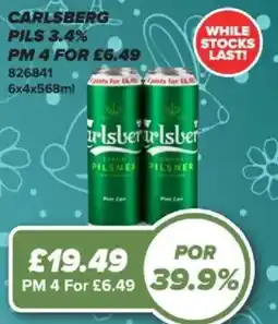 Bestway Carlsberg pils 3.4% offer