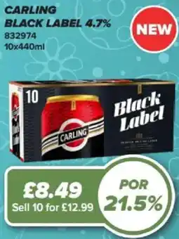 Bestway Carling black label 4.7% offer
