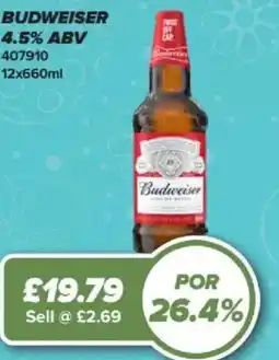 Bestway Budweiser 4.5% abv offer