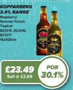 Bestway KOPPARBERG 3.4% RANGE Raspberry/ 821215, 821216, offer