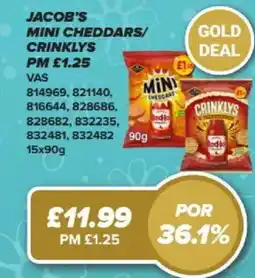 Bestway Jacob's mini cheddars/ crinklys offer