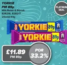 Bestway YORKIE Milk/Raisin & Biscuit offer