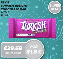 Bestway FRY'S Turkish delight chocolate bar offer