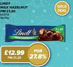 Bestway LINDT Milk hazelnut offer