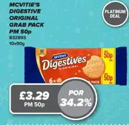Bestway MCVITIE'S Digestive original grab pack offer