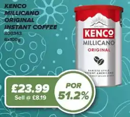 Bestway Kenco millicano original instant coffee offer