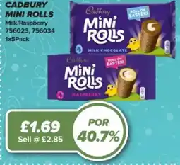 Bestway CADBURY Mini rolls milk/raspberry offer