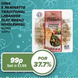 Bestway DINA 5 Paninette traditonal lebanese flat bread wholemeal offer
