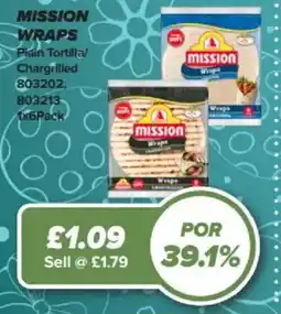 Bestway Mission wraps Plain Tortilla/ Chargrilled offer