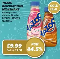 Bestway YAZOO Inspirations milkshake Birthday Cake/ Caramel Blondie offer
