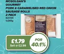 Bestway MCGOLGAN'S Gourmet pork & caramelised red onion sausage rolls offer