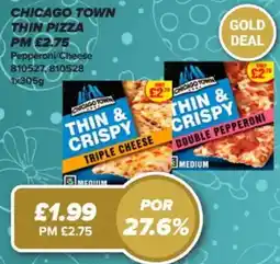 Bestway CHICAGO TOWN Thin pizza Pepperoni/Cheese offer