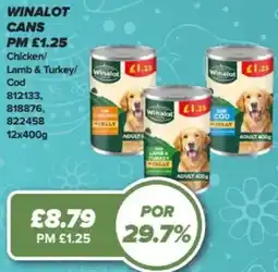 Bestway WINALOT Cans Chicken/ Lamb & Turkey/ Cod offer