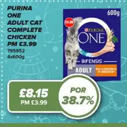 Bestway Purina one adult cat complete chicken offer