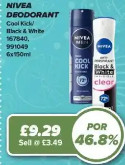 Bestway Nivea deodorant offer